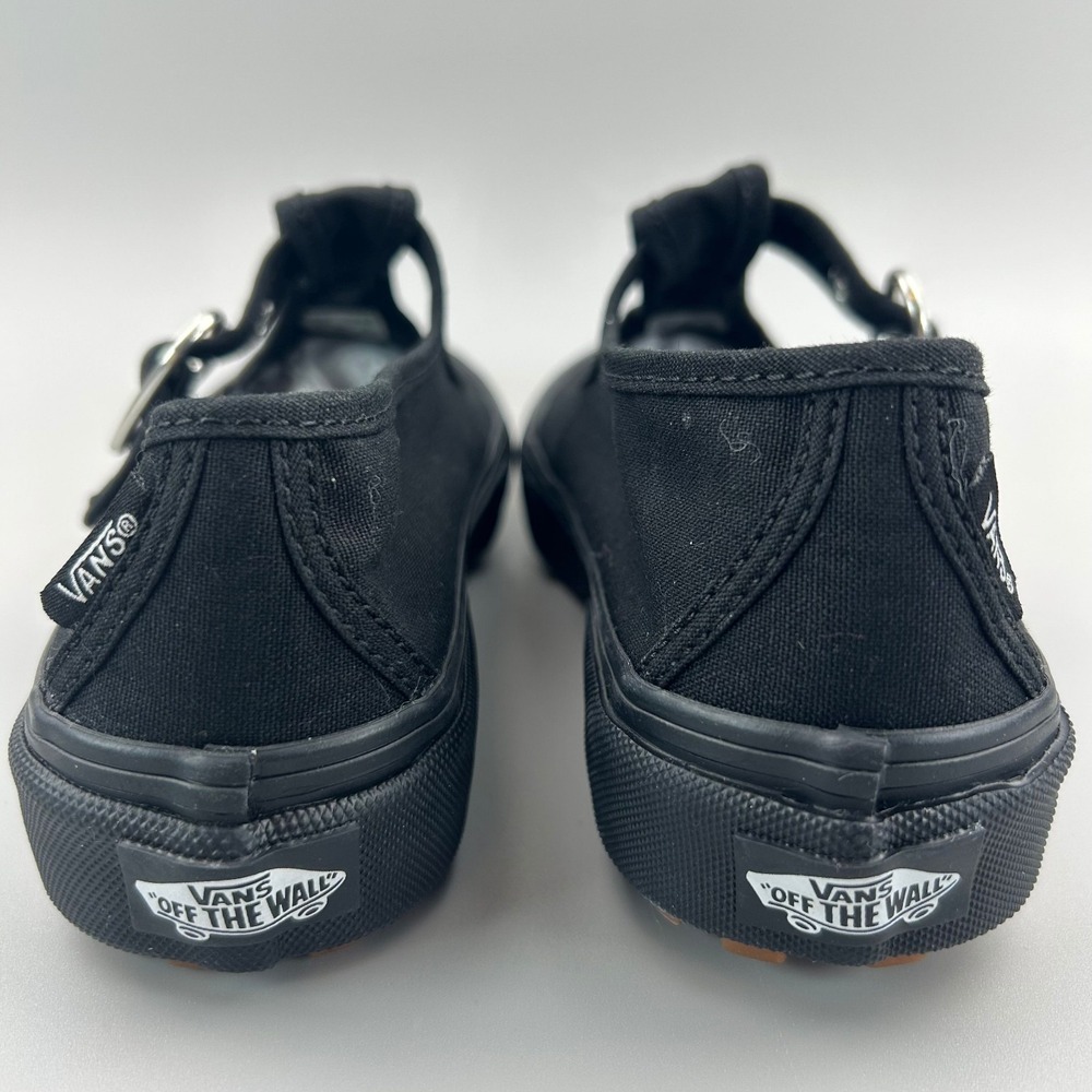 Vans Style 93 Mary Jane Women Size 8 Black Canvas Heart Buckle Shoes NEW - Picture 4 of 6